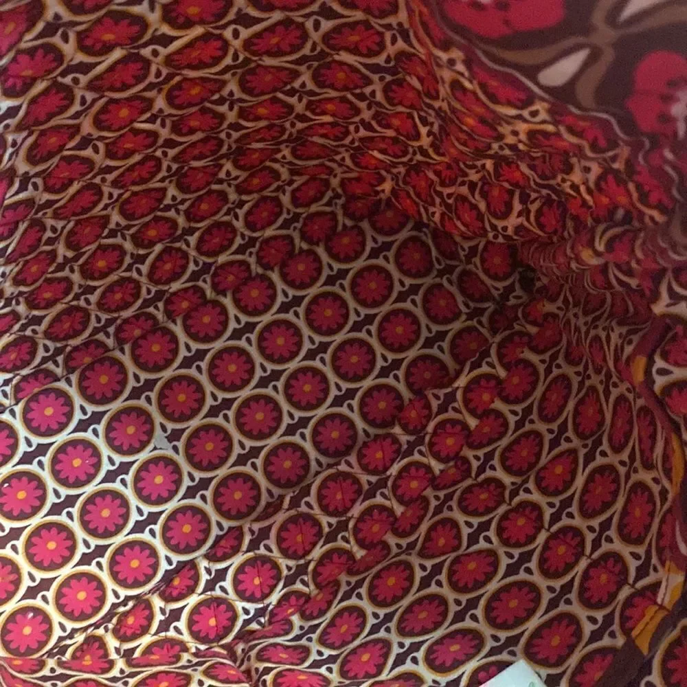 Vera Bradley Tote Brown/burgundy/white   13 x 14